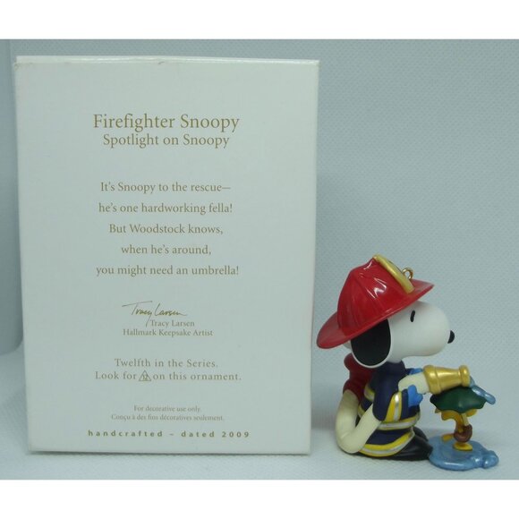 2009 Firefighter Snoopy Spotlight on Snoopy #12 Series Hallmark Ornament - Picture 5 of 9